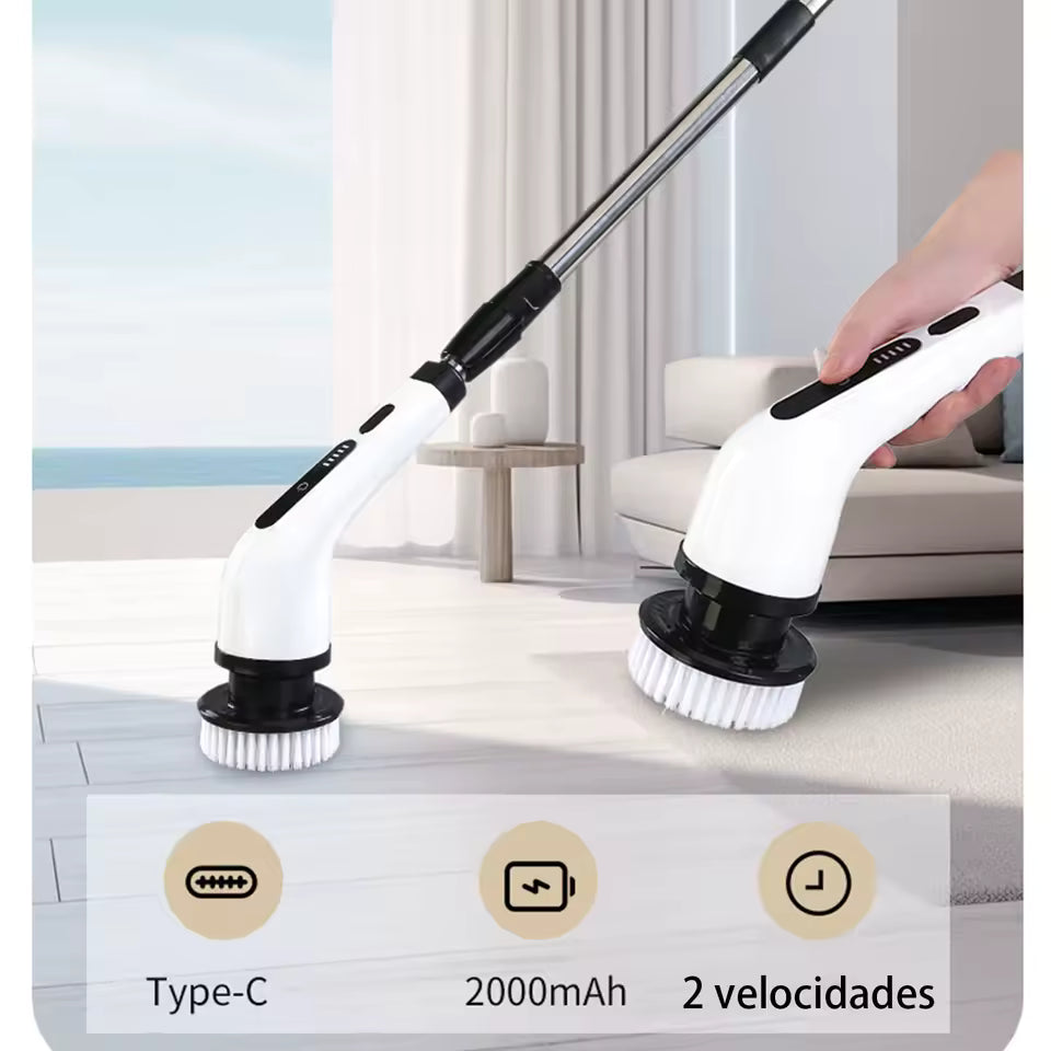 Cepillo Eléctrico de Limpieza 9 en 1 — Multiusos para Cocina, Baño y Salón