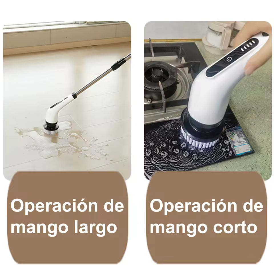Cepillo Eléctrico de Limpieza 9 en 1 — Multiusos para Cocina, Baño y Salón