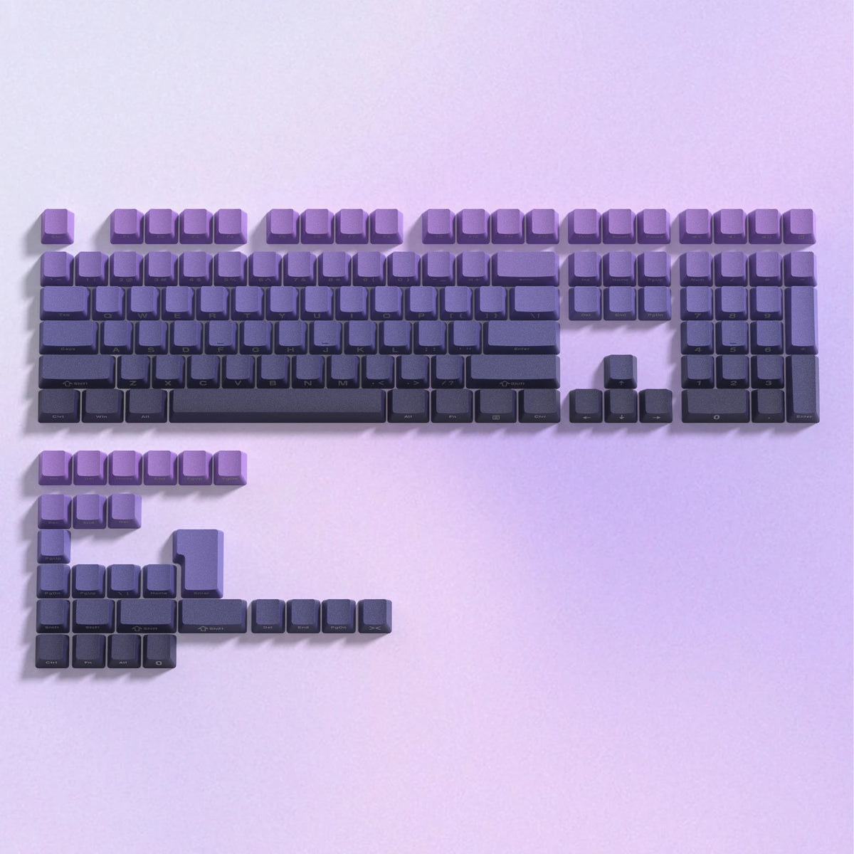 Teclas Mecánicas Retroiluminadas PBT 136 Teclas — Perfil OEM para Switches MX