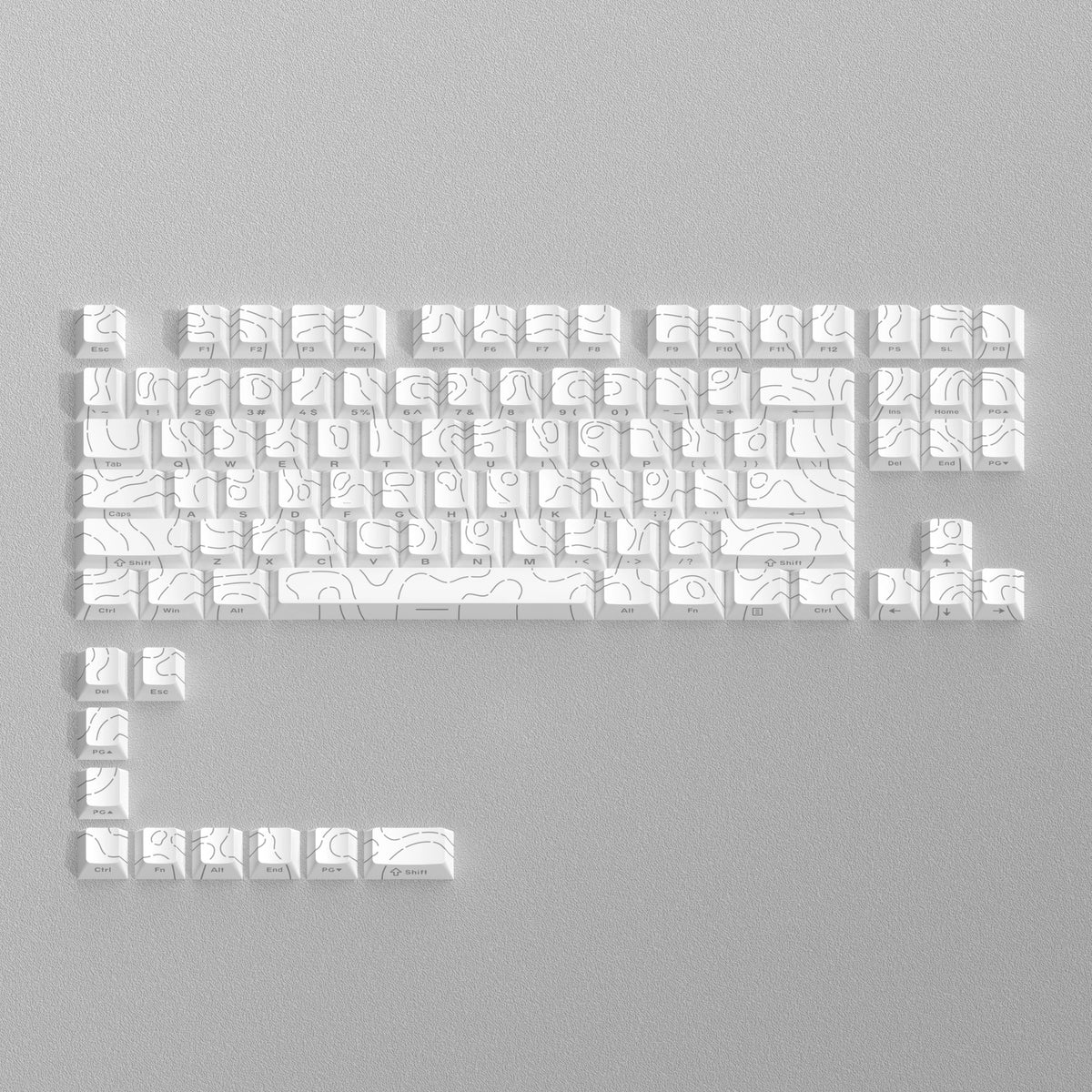 Teclas Mecánicas Retroiluminadas PBT 136 Teclas — Perfil OEM para Switches MX
