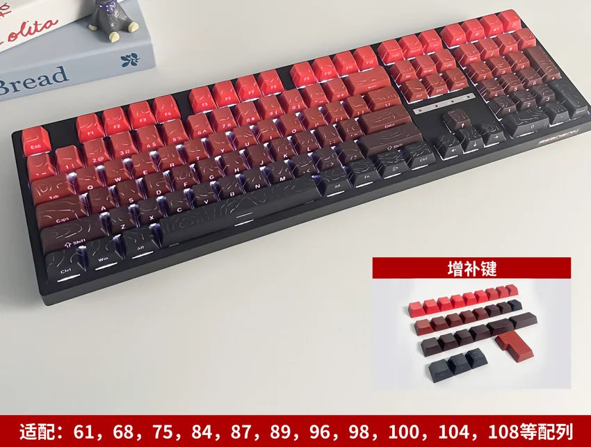 Teclas Mecánicas Retroiluminadas PBT 136 Teclas — Perfil OEM para Switches MX